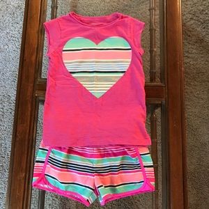 Carter's Matching Sets - Carter’s Top and shorts outfit pink stripe size 6 Carter's Matching Sets - Carter’s Top and shorts outfit pink stripe size 6